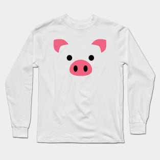 Pig Face - Funny Halloween Costume Long Sleeve T-Shirt